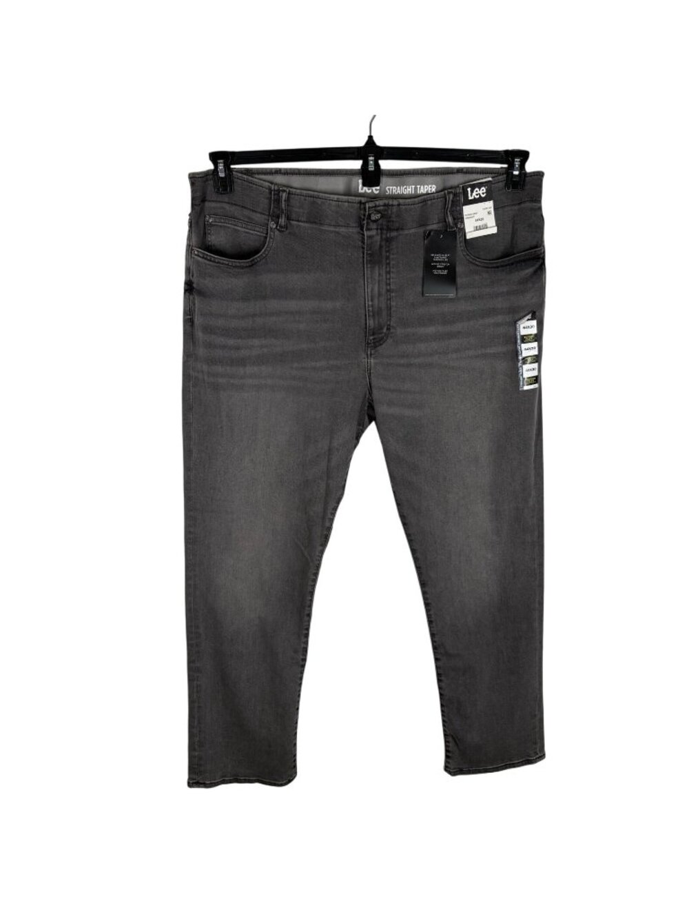 Lee Men 44x30 Terris Grey Straight Taper Active Strch Motion Flex Waist Jean NWT